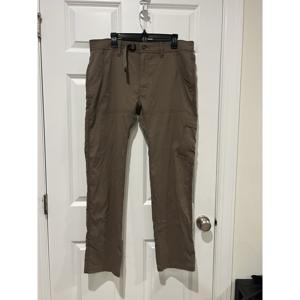 prAna Stretch Zion Straight Leg Hiking Pants Men’s 36x32 Brown M43183227